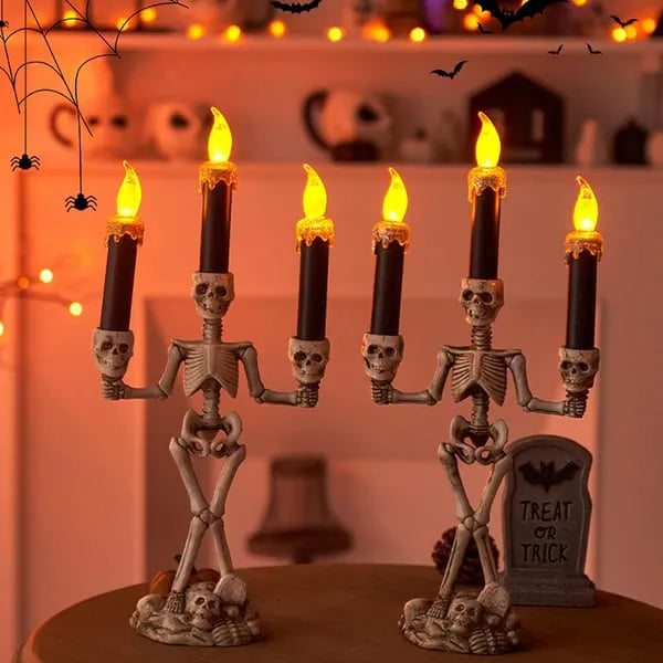 Halloween Skull LED Candlesticks