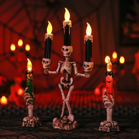 Halloween Skull LED Candlesticks