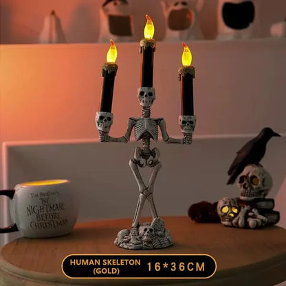 Halloween Skull LED Candlesticks