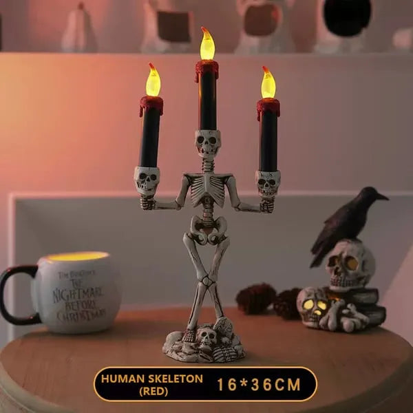 Halloween Skull LED Candlesticks